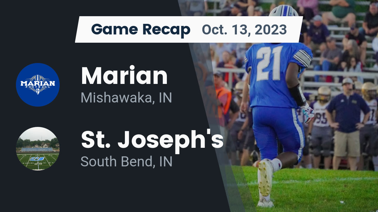 Recap: Marian vs. St. Joseph's 2023 - Marian High School highlights - Hudl