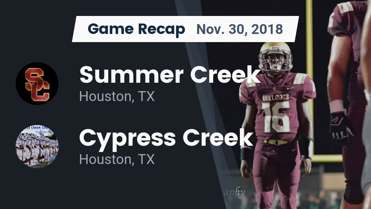 Summer Creek Hs Football Video Recap Summer Creek Vs Cypress