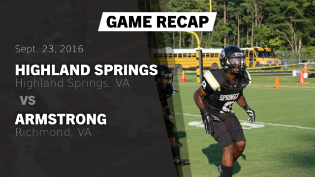 Boys Varsity Football Highland Springs High School Highland