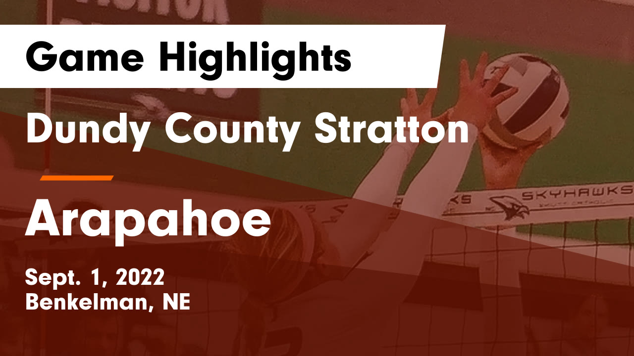 Dundy County Stratton  vs Arapahoe  Game Highlights - Sept. 1, 2022