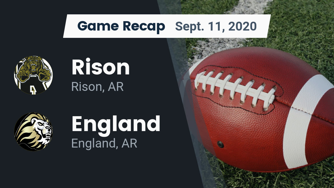 Rison HS Football Video "Recap Rison vs. England 2020" MaxPreps