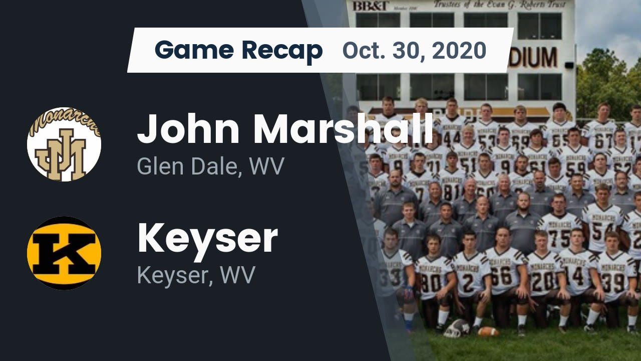 John Marshall High School Glen Dale Wv Varsity Football