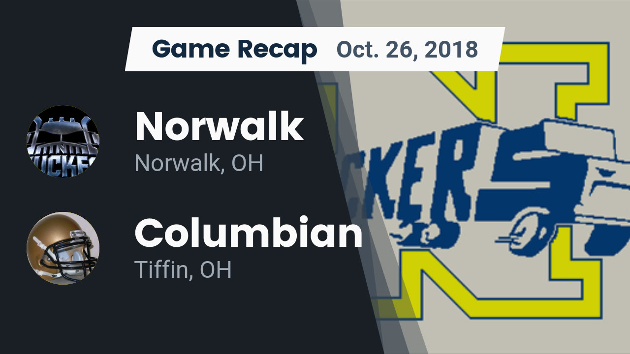 Norwalk Hs Football Video Recap Norwalk Vs Columbian 2018
