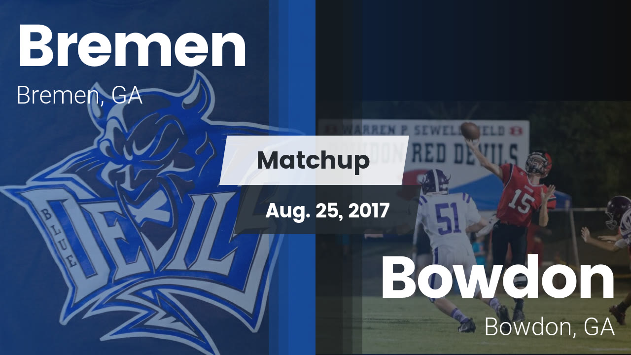Bremen Hs Football Video Matchup Bremen Vs Bowdon 2017 Maxpreps
