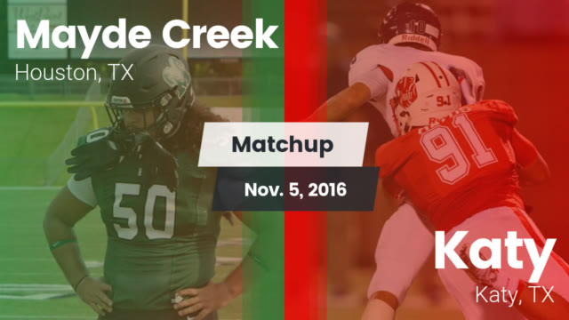 Boys Varsity Football Mayde Creek High School Houston Texas