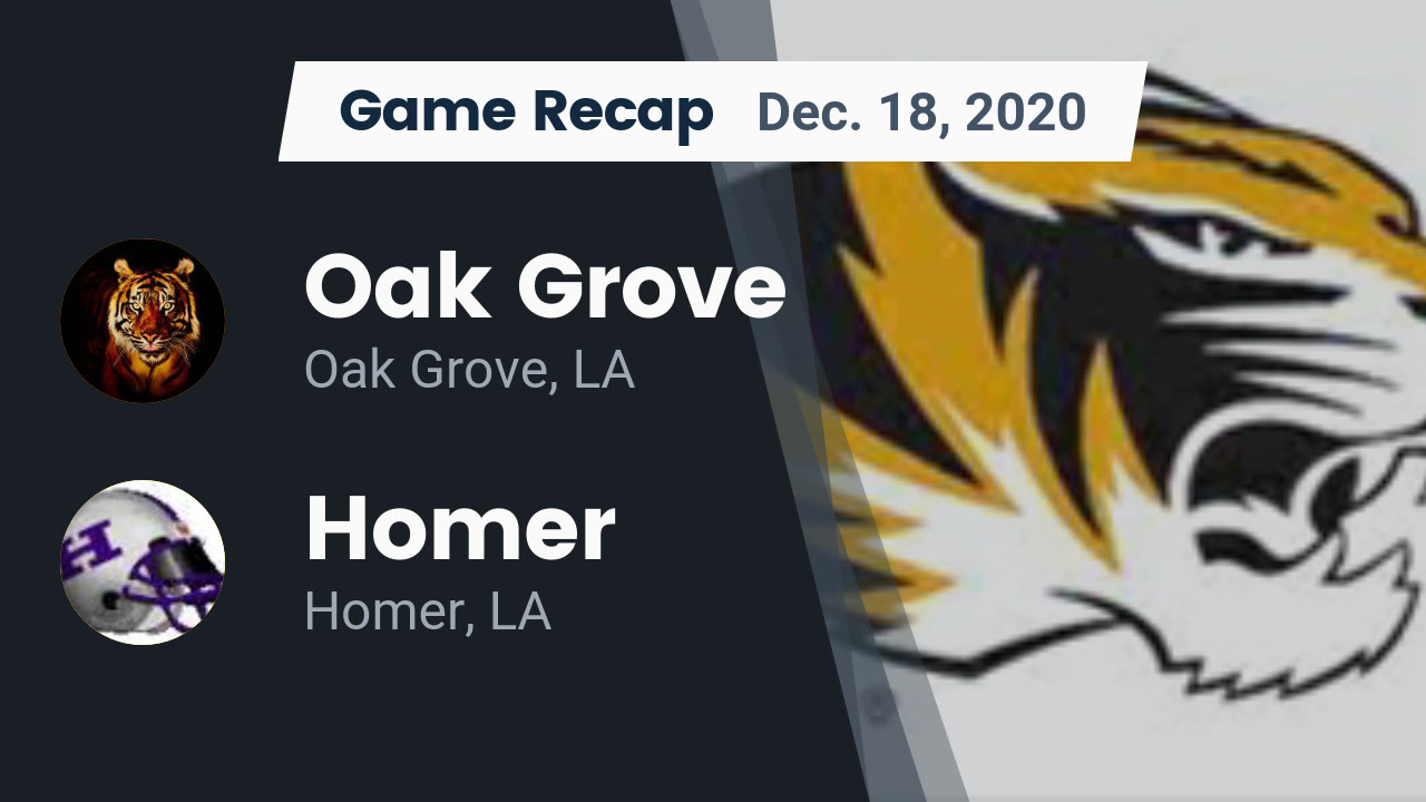 Oak Grove HS Football Video "Recap Oak Grove vs. Homer 2020" MaxPreps