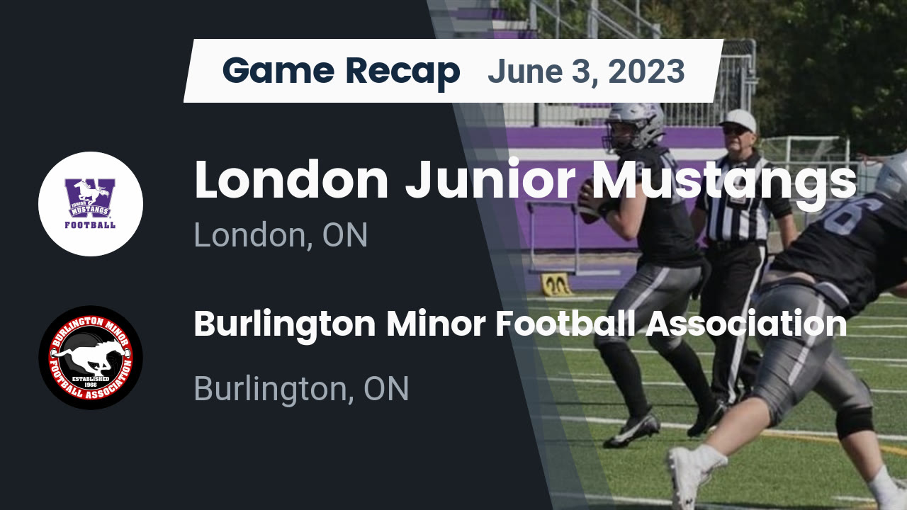 Recap London Junior Mustangs vs. Burlington Minor Football Association