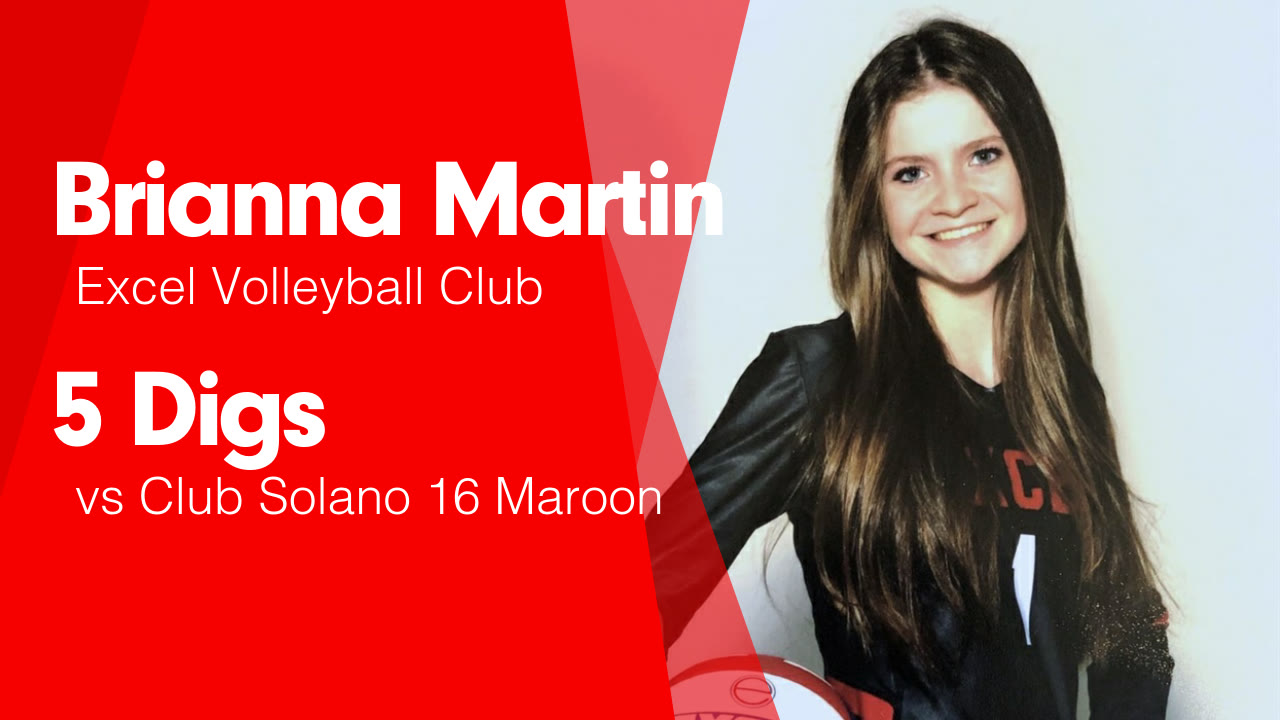 5 Digs vs Club Solano 16 Maroon