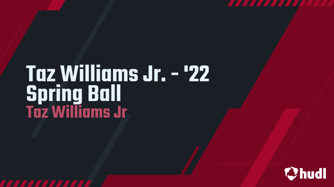 Taz Williams Jr. - '22 Spring Ball - Taz Williams Jr highlights - Hudl