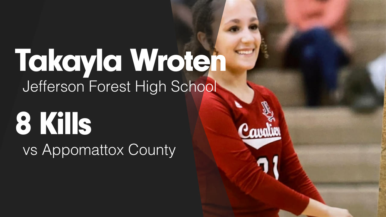 8 Kills vs Appomattox County Takayla Wroten highlights Hudl