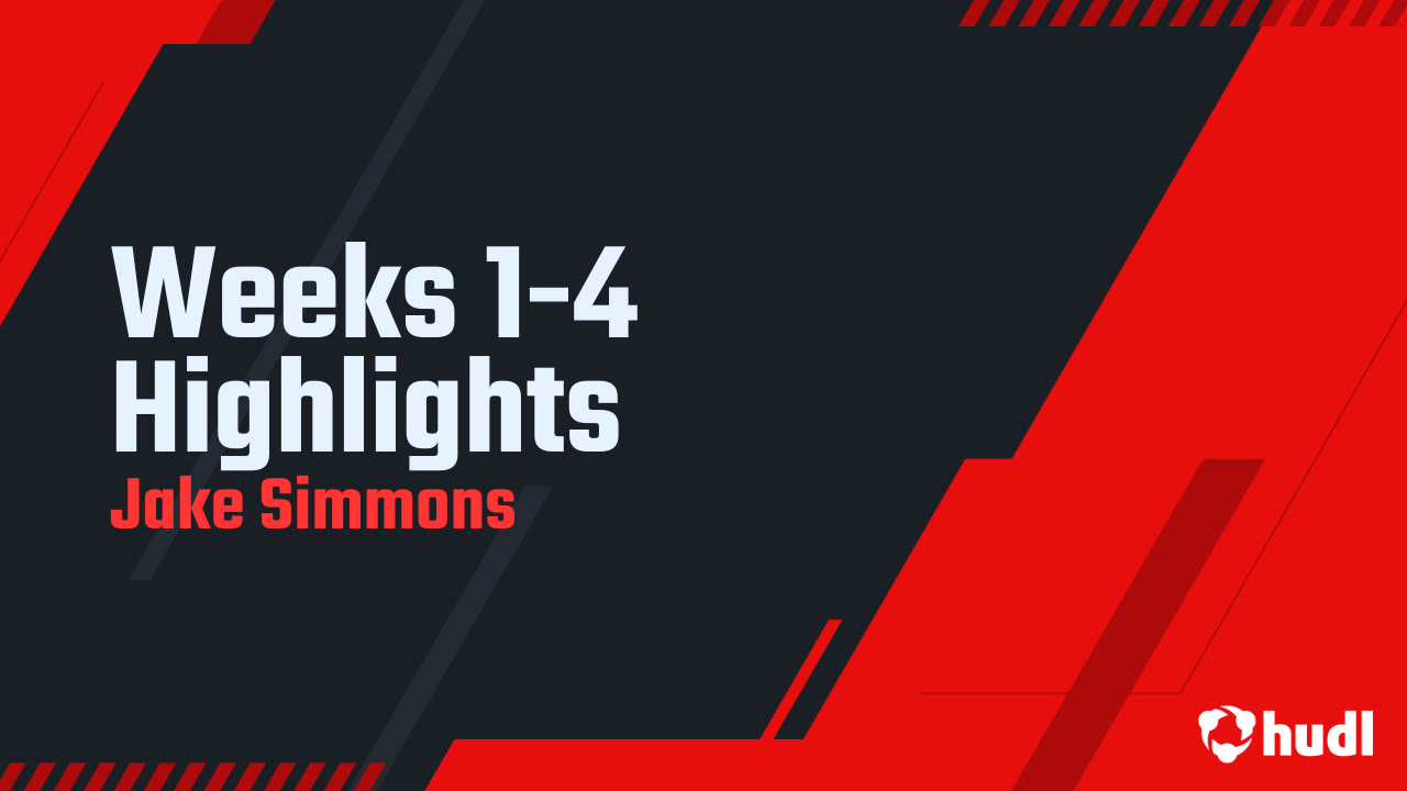 Weeks 1-4 Highlights - Jake Simmons highlights - Hudl