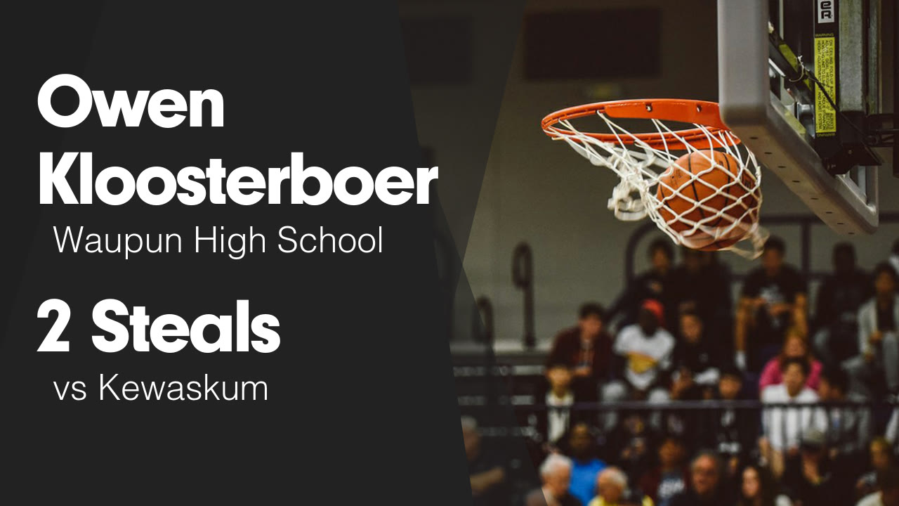 kloosterboer 2 Steals vs Kewaskum - Owen Kloosterboer highlights - Hudl