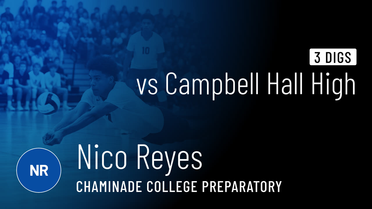 3 Digs vs Campbell Hall - Nico Reyes highlights - Hudl